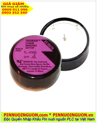 Pin Tadiran TL-4935; Pin nuôi nguồn Tadiran TL-4935 Lithium 3.6V 1/6D 1700mAh _Xuất xứ Israel